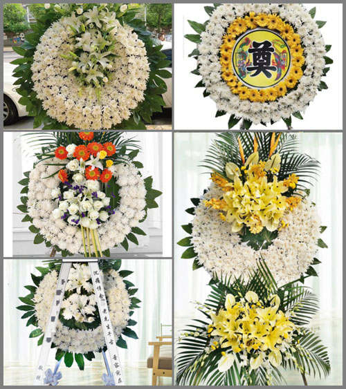 山东青岛莱西市河头店镇松旺庄村花圈速递